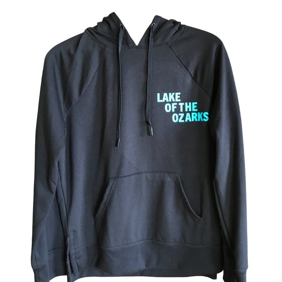 Lake of the Ozarks Hoodie, M: Upcycled Pullover Sweatshirt, Landmarks Marinas - Picture 3 of 14